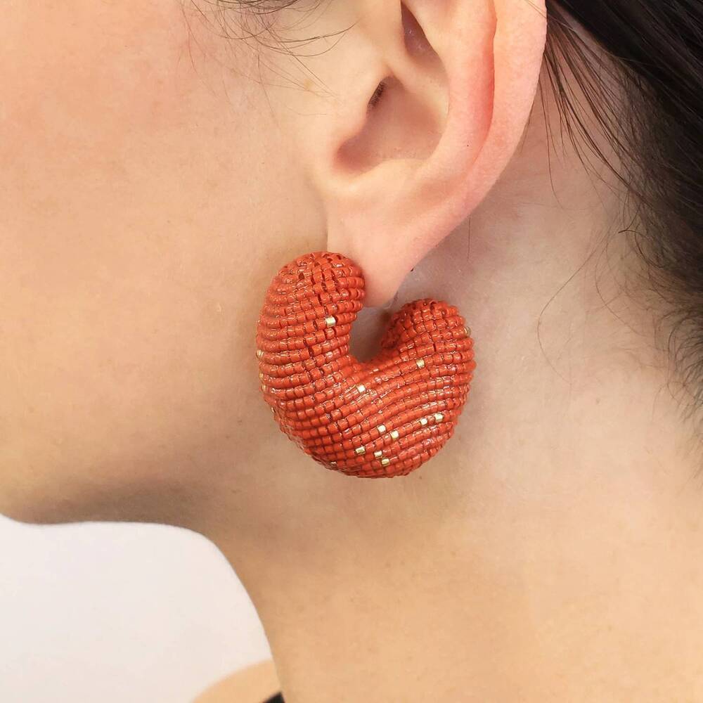 NEW SUSANA VEGA JEWELRY women's roccia earrings in tomato red - Picture 3 of 4